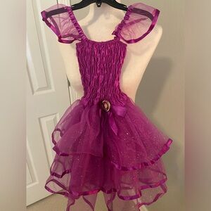 Pinkalicious character costume with tulle skirt + wings.